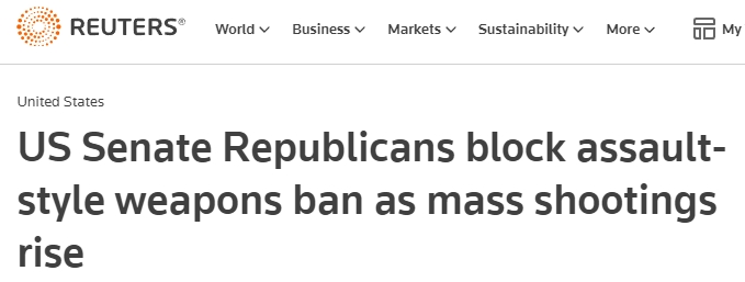 【世界说】外媒:2023年将成为美国枪支暴力最糟糕的一年 攻击性武器禁令及相关立法却屡屡受阻