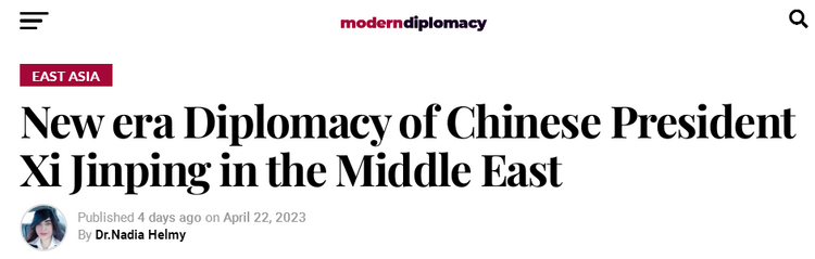 外媒点赞新时代中国特色大国外交实践：为中东地区和平稳定贡献力量