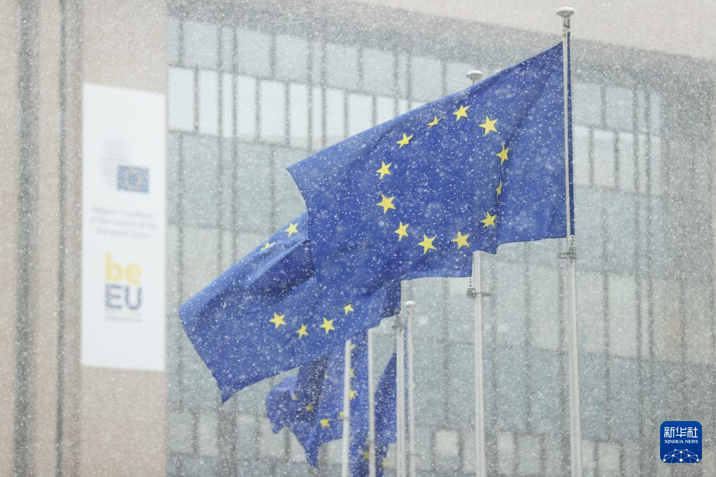 比利时布鲁塞尔迎来降雪