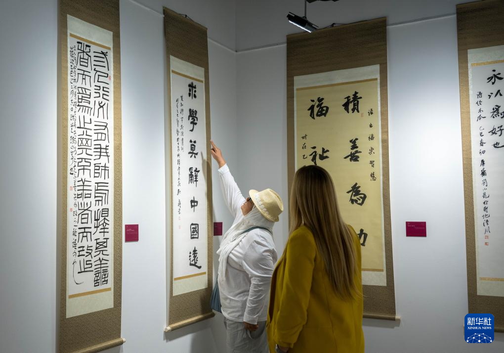 中卡书法交流展在多哈开幕
